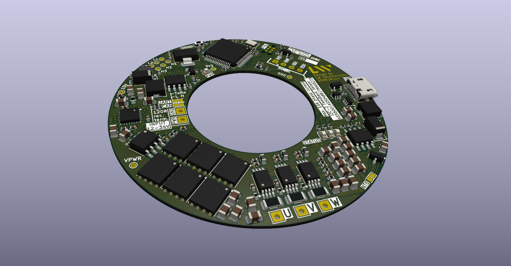Custom BLDC servo motor driver electronics