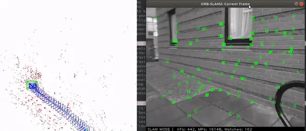 Autonomous machine vision system with Visual-SLAM and path planning